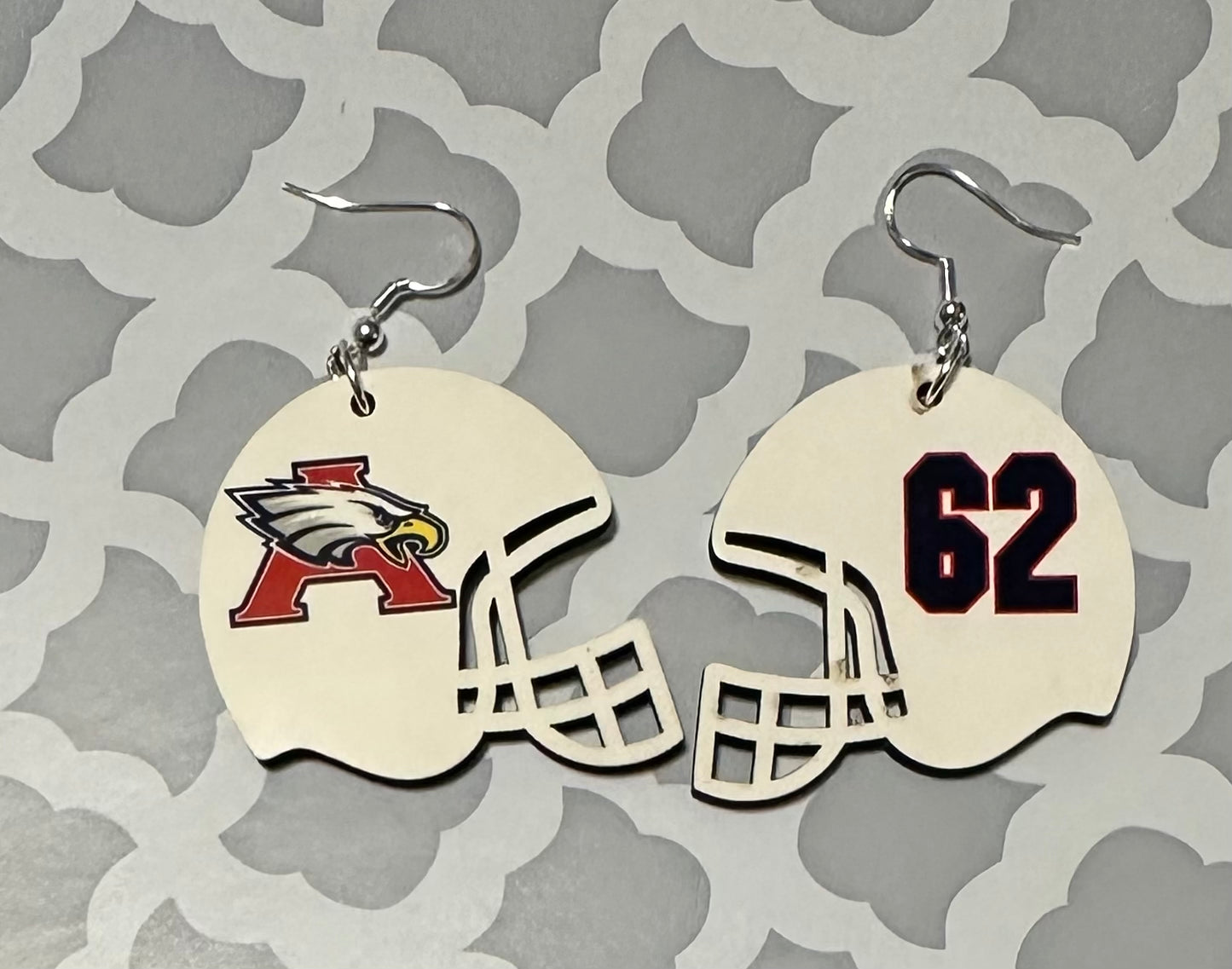 Personalized Football Helmet Earrings