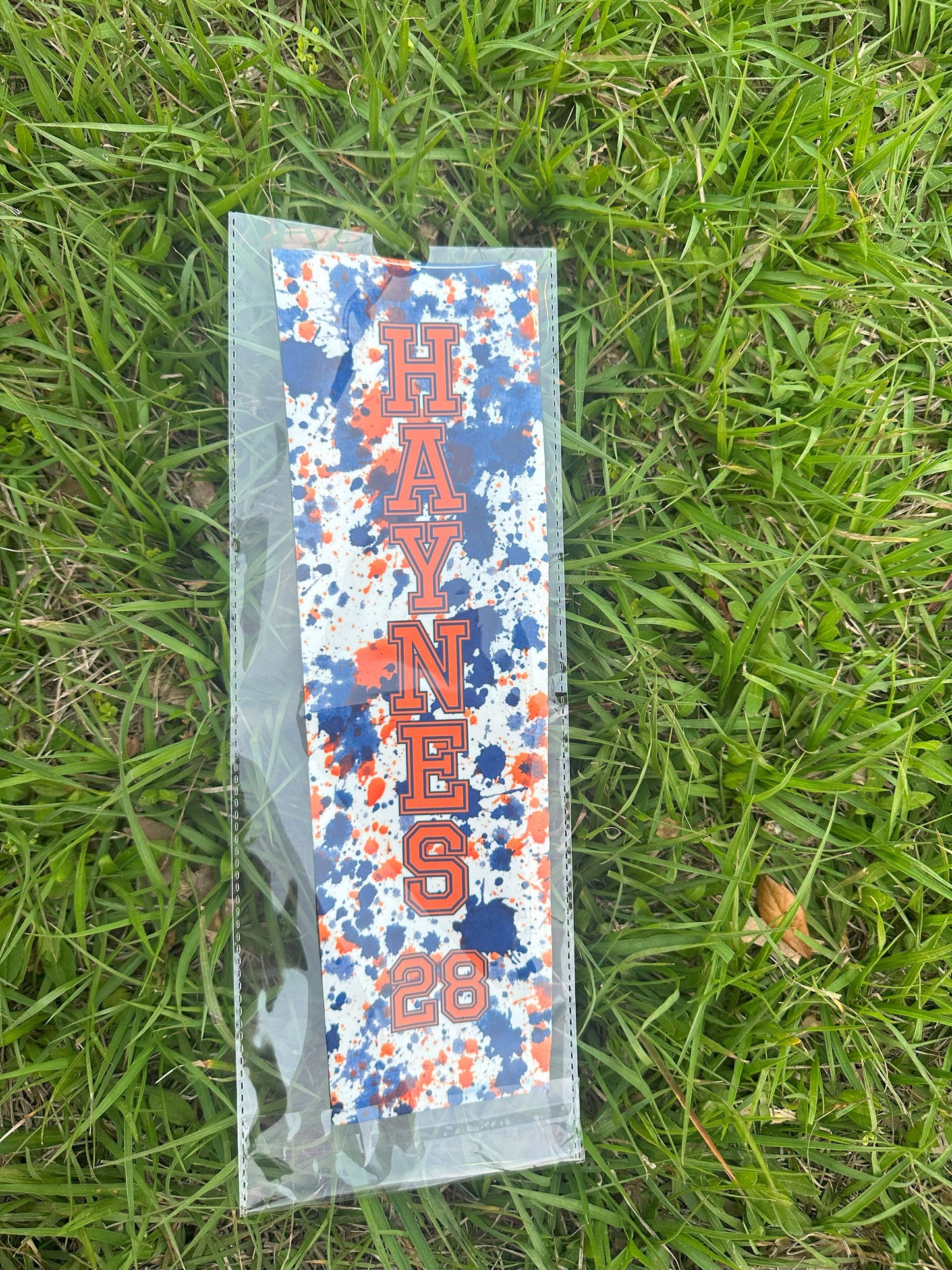 Legacy Navy and Orange Paint Splatter Arm Sleeve