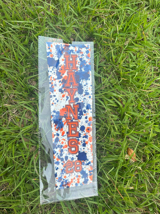 Legacy Navy and Orange Paint Splatter Arm Sleeve