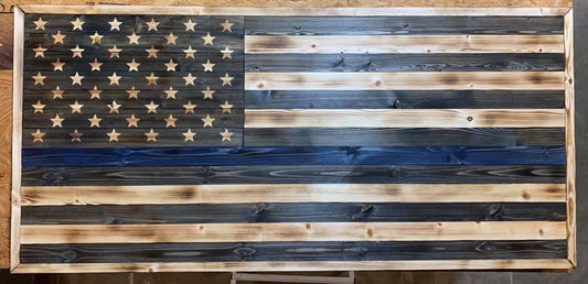 Thin Blue Line American Flag